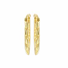 Stately Steel Braided Chunky Hoop Earrings