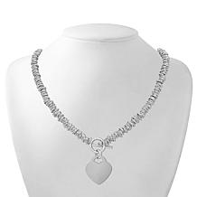 Stately Steel Candy Heart Necklace