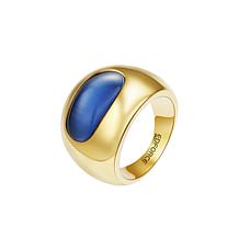 Stately Steel Cat Eye Ring