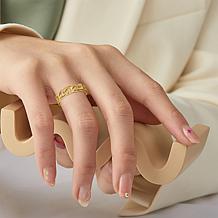 Stately Steel Cuban Link Ring