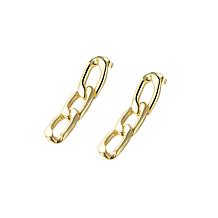 Stately Steel Figaro Chain Earrings