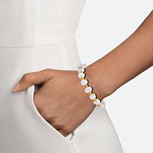 Stately Steel Fresh Water Pearls Bracelet