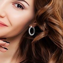Stately Steel Hallow Mesh Hoop Earrings