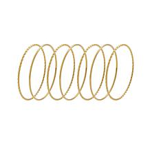 Stately Steel Polished and Twisted 7-piece Bangle Set