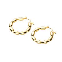 Stately Steel Puffy Bead Earrings