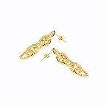 Stately Steel Rolo Chain Earrings