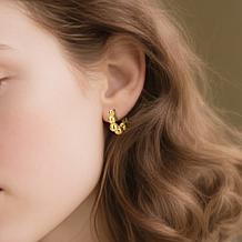 Stately Steel Stainless Steel Ball Cuff Earrings