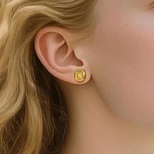 Stately Steel Stainless Steel Coffee Bean Earrings