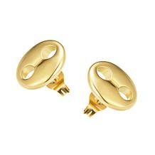 Stately Steel Stainless Steel Coffee Bean Earrings