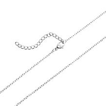 Stately Steel Stainless Steel CZ Border Heart Pendant Necklace