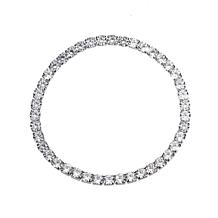 Stately Steel Stainless Steel CZ Elastic Bracelet