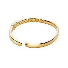 Stately Steel Stainless Steel Heart Bangle