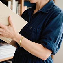 Stately Steel Stainless Steel Heart Bangle
