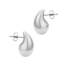 Stately Steel Teardrop Earrings