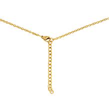 Stately Steel Triple Bezels Necklace and Earrings