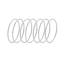 Stately Steel Twisted Bangle Bracelet 7-piece Set