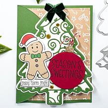 Stephanie Barnard Fold-It Christmas Card Die Set