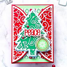 Stephanie Barnard Fold-It Christmas Card Die Set