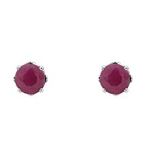 Sterling Silver 5mm Round 4-Prong Gemstone Stud Earrings