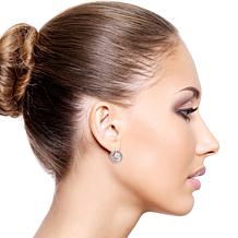 Sterling Silver 6.5-7mm Cultured Pearl and White Topaz Orbit Earrings