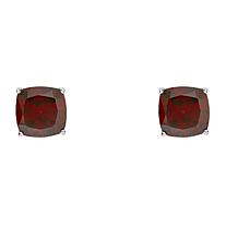 Sterling Silver 6mm Cushion-Cut Gemstone Stud Earrings