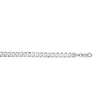 Sterling Silver 7.2mm Comfort Curb Chain Bracelet - 8-1/2"