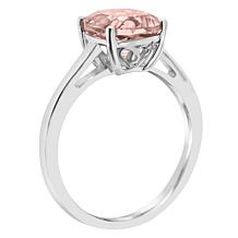 Sterling Silver 8mm Cushion-Cut Gemstone Ring
