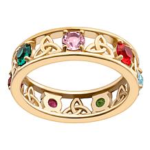 Sterling Silver or Gold over Sterling  Family Celtic Birthstone Ring