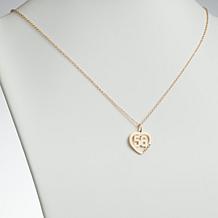 Sterling Silver Personalized Name and Number Heart Necklace