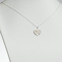 Sterling Silver Personalized Name and Number Heart Necklace