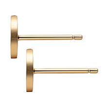 Sterling Silver Petite Engraved Initial Disc Earrings