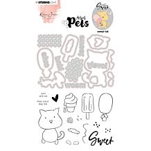 Studio Light KJ Stamp & Cutting Die Complete Pets Cat By Karin Joan