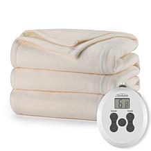 Sunbeam Cream Ultrafleece Heated Blanket