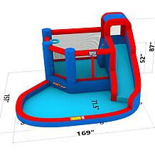 Sunny & Fun Big Time Bounce-A-Round Inflatable Water Slide Park