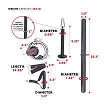 Sunny Health and Fitness Lat PullDown Attachment for Power Racks/Cages