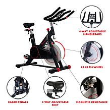 Sunny Health & Fitness Magnetic Belt Drive Indoor Bike w 44lb Flywheel
