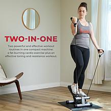 Sunny Health & Fitness Mini Stepper with Bands