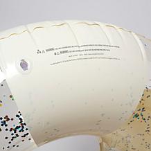 SunnyLiFE Cotton Candy Stripe Inflatable Pool Ring Float with Glitter