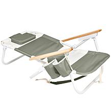 SUNNYLiFE Deluxe Beach Chair in Seagrass Sage with Cooler Pocket