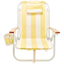 SUNNYLiFE Deluxe Beach Chair Lounger Seat - La Mer Limon Stripe