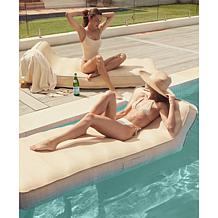 SUNNYLiFE Luxe Lie-On Lounger Beige Inflatable Pool Float