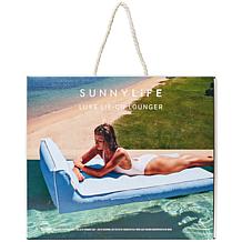 SUNNYLiFE Luxe Lie-On Lounger Inflatable Pool Float - La Mer Med Blue