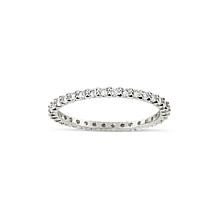 Suzy Levian 14K White Gold .50ctw Diamond Eternity Band Ring