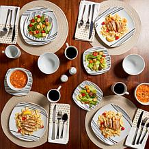 Tabletops Gallery Justin 16-Piece Dinnerware Set - Service for 4