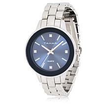 Tahari Silvertone Women's Blue Dial Bracelet Watch
