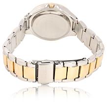 Tahari Two-Tone Women's Crystal Bezel Bracelet Watch