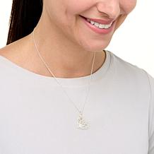 Tanya Moss Papel Picado Sterling Silver Heart Pendant with Chain