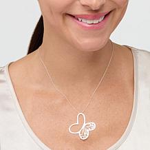 Tanya Moss Sterling Silver Monarch Butterfly Pendant with Chain