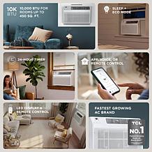 TCL 10,000 BTU Smart Window Air Conditioner with Smart Control