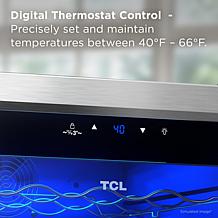 TCL 24-Bottle 2.4 Cubic-foot Wine Cooler with LED Lighting